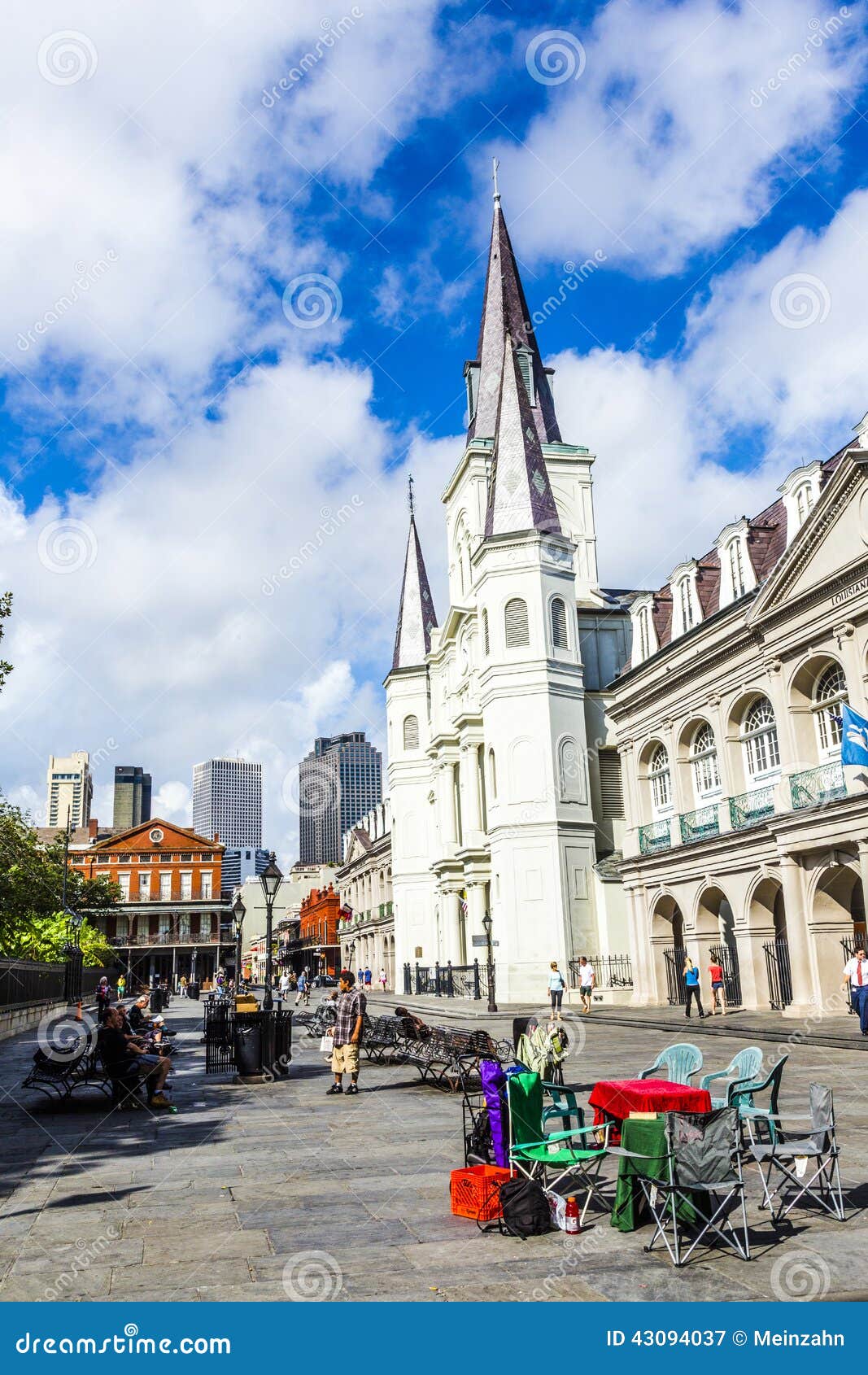 St. Louis Cathedral In The French Quarter In New Orleans Editorial Photography - Image of road ...