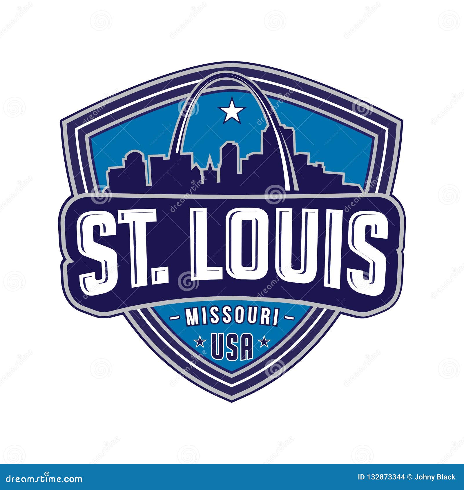 St. Louis Logo. Vector And Illustration. Stock Vector - Illustration of shape, rubber: 132873344