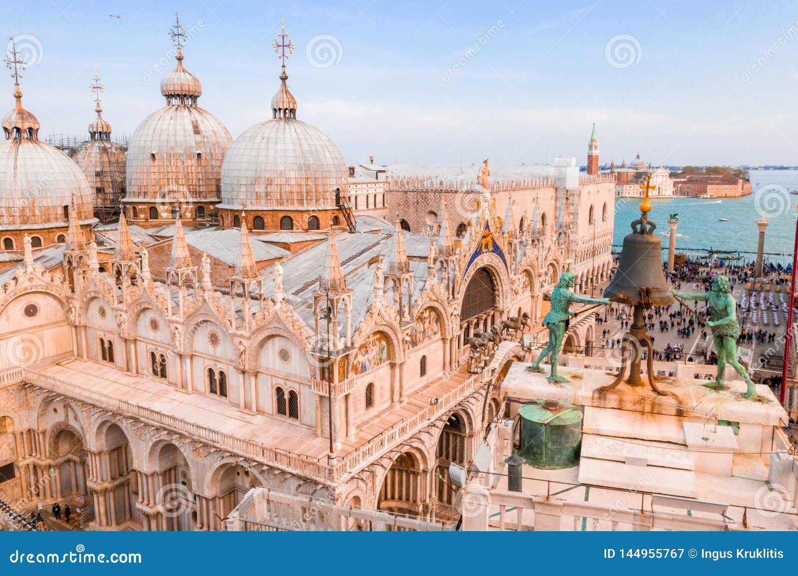 St Mark`s Basilica Above The San Marco Square Stock Image