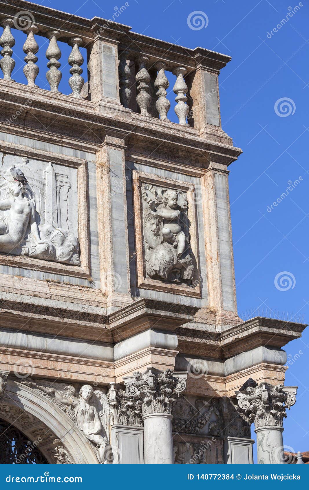Photographic Print: Detail of St. Marks Basilica, Piazza 