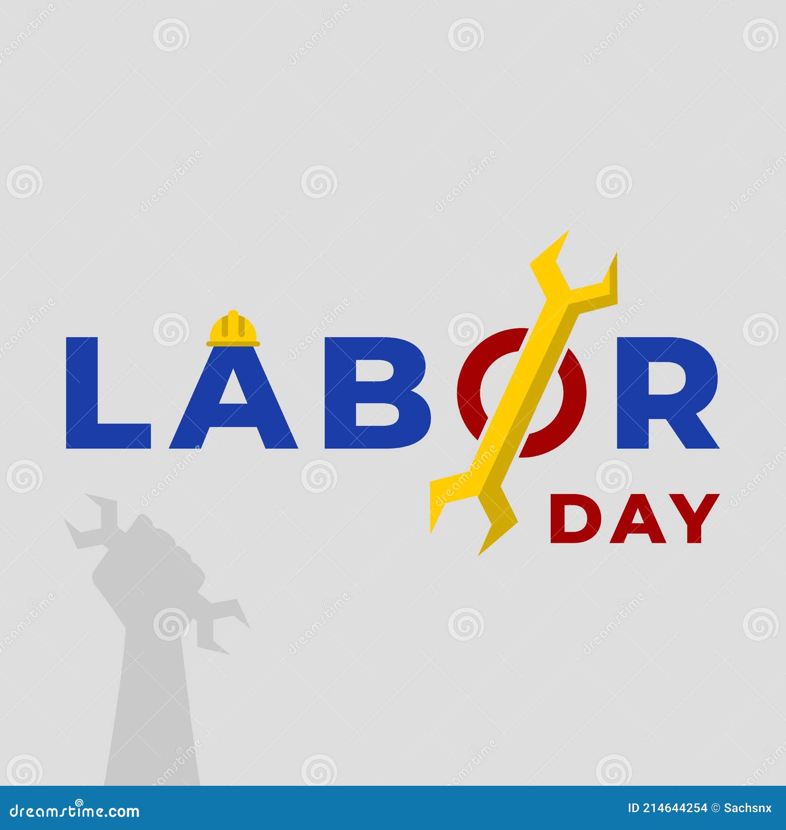1st May Labor Day Greeting With Hands Of Labourers Representing Power