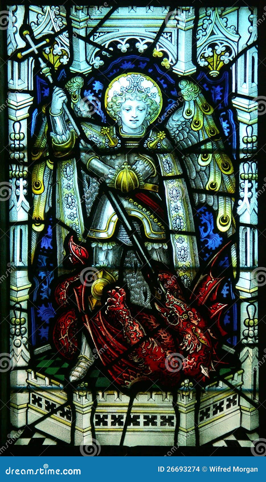 St Michael Stained Glass Window Stock Images Image 26693274