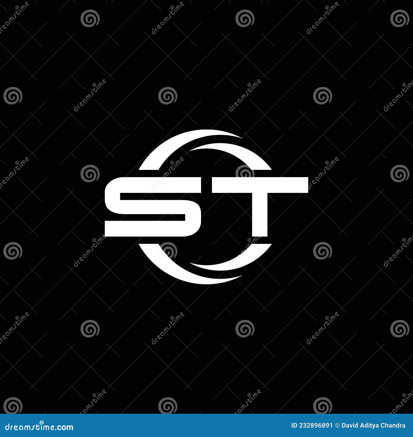 ST Logo Monogram Design Template Stock Vector - Illustration of element