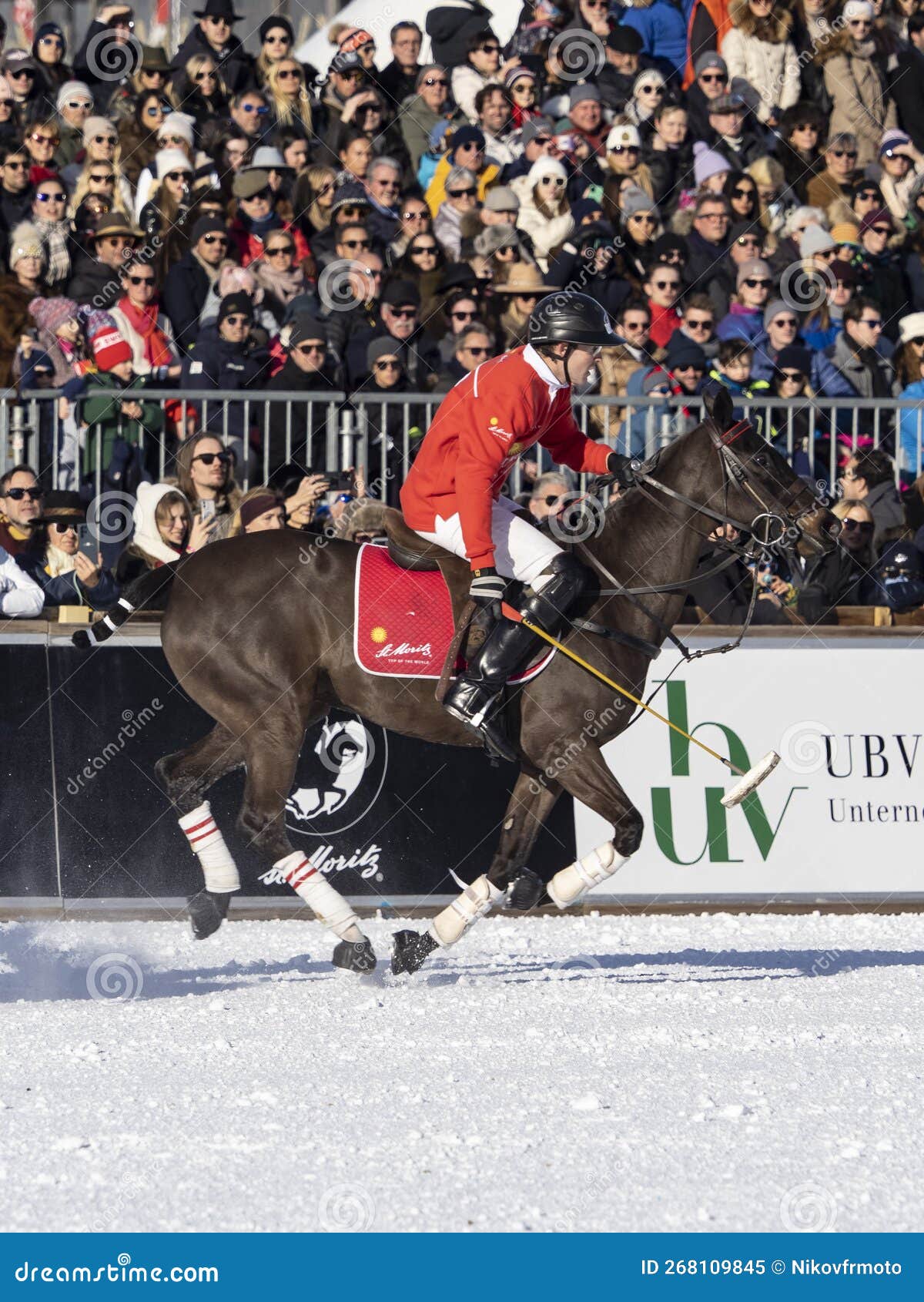 St. Moritz January 29, 2023 Game Actions at the Snow Polo World Cup St.Moritz 2023 Finals