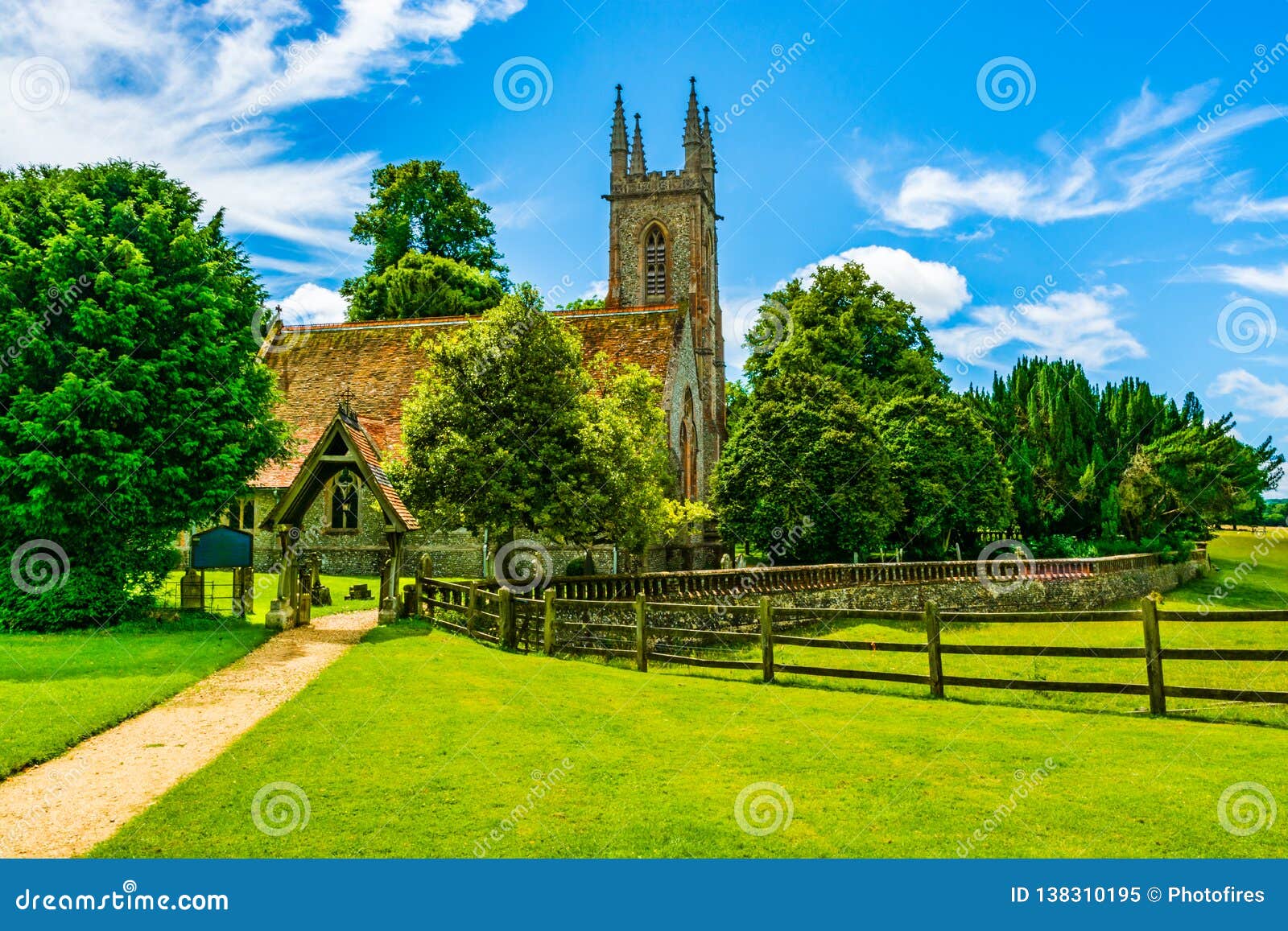 St Nicholas Church in Chawton, Hampshire, England Stock Image - Image