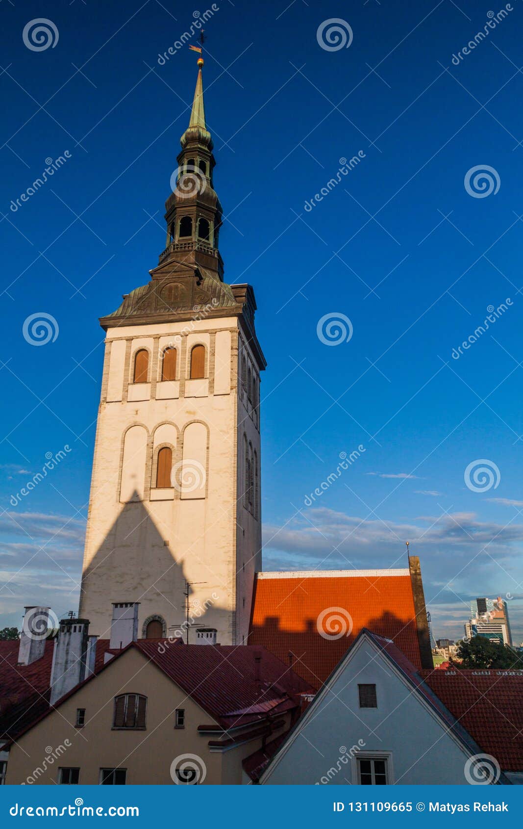 St. Nicholas` Church Tower in Tallinn, Eston Stock Image - Image of ...