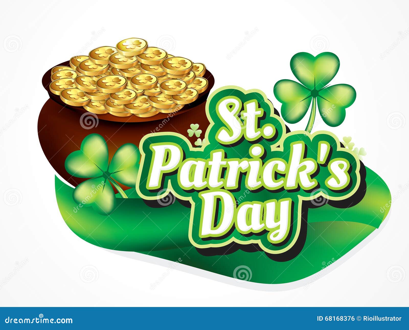 st par tick's day background with coin