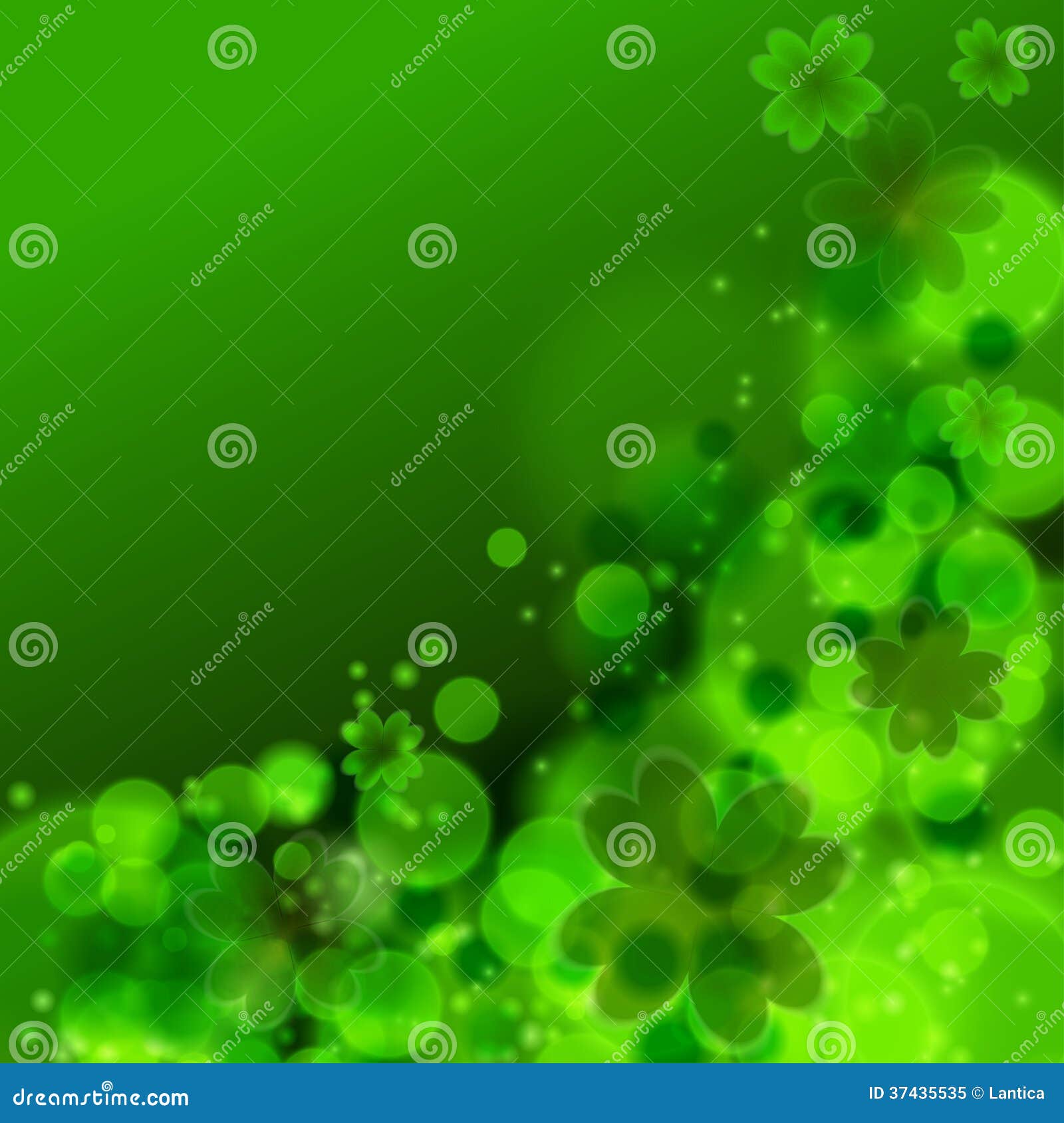St. Patrick S Day Background in Green Colors Stock Illustration ...