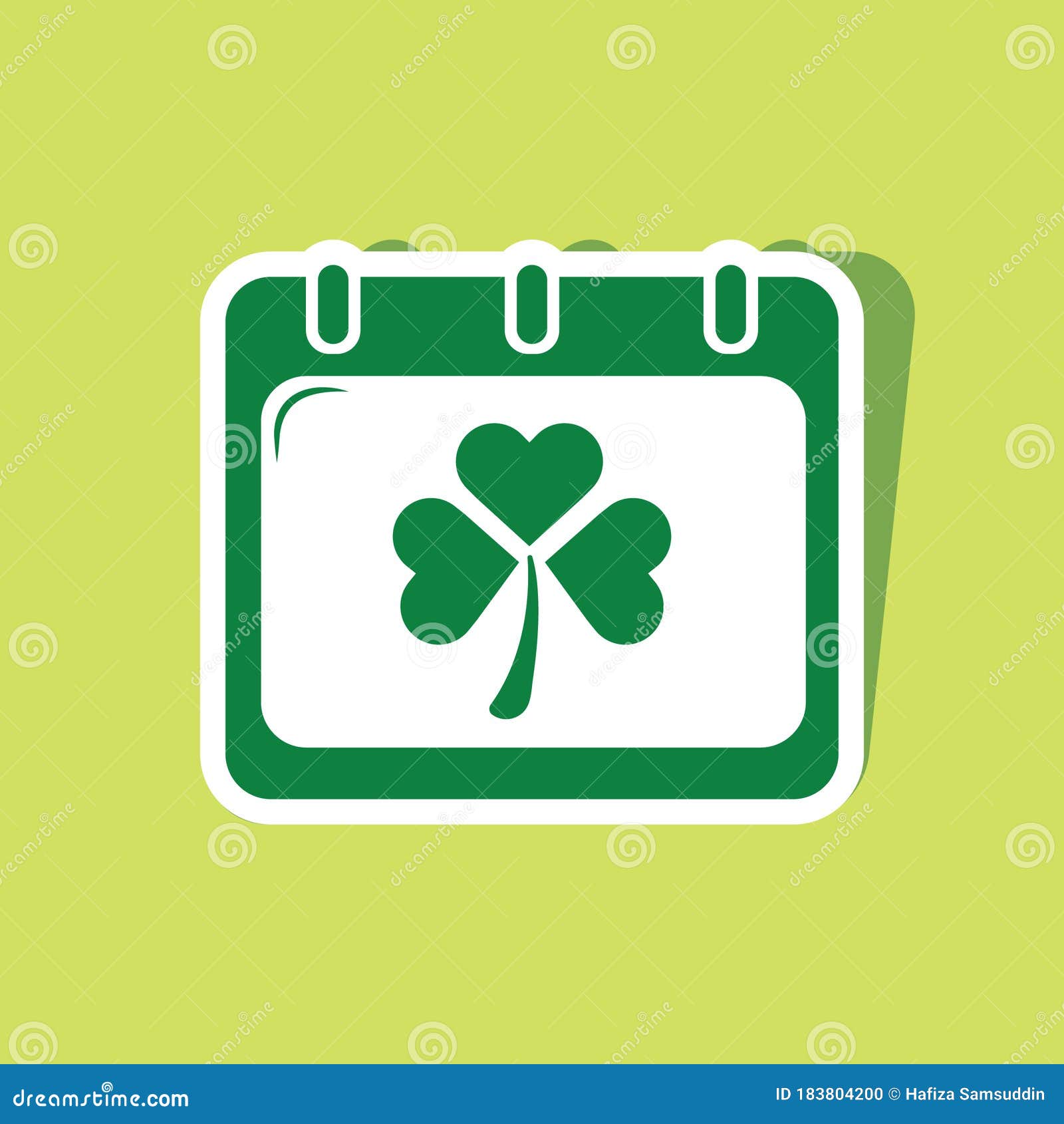 st patrick`s day calender.   decorative background 