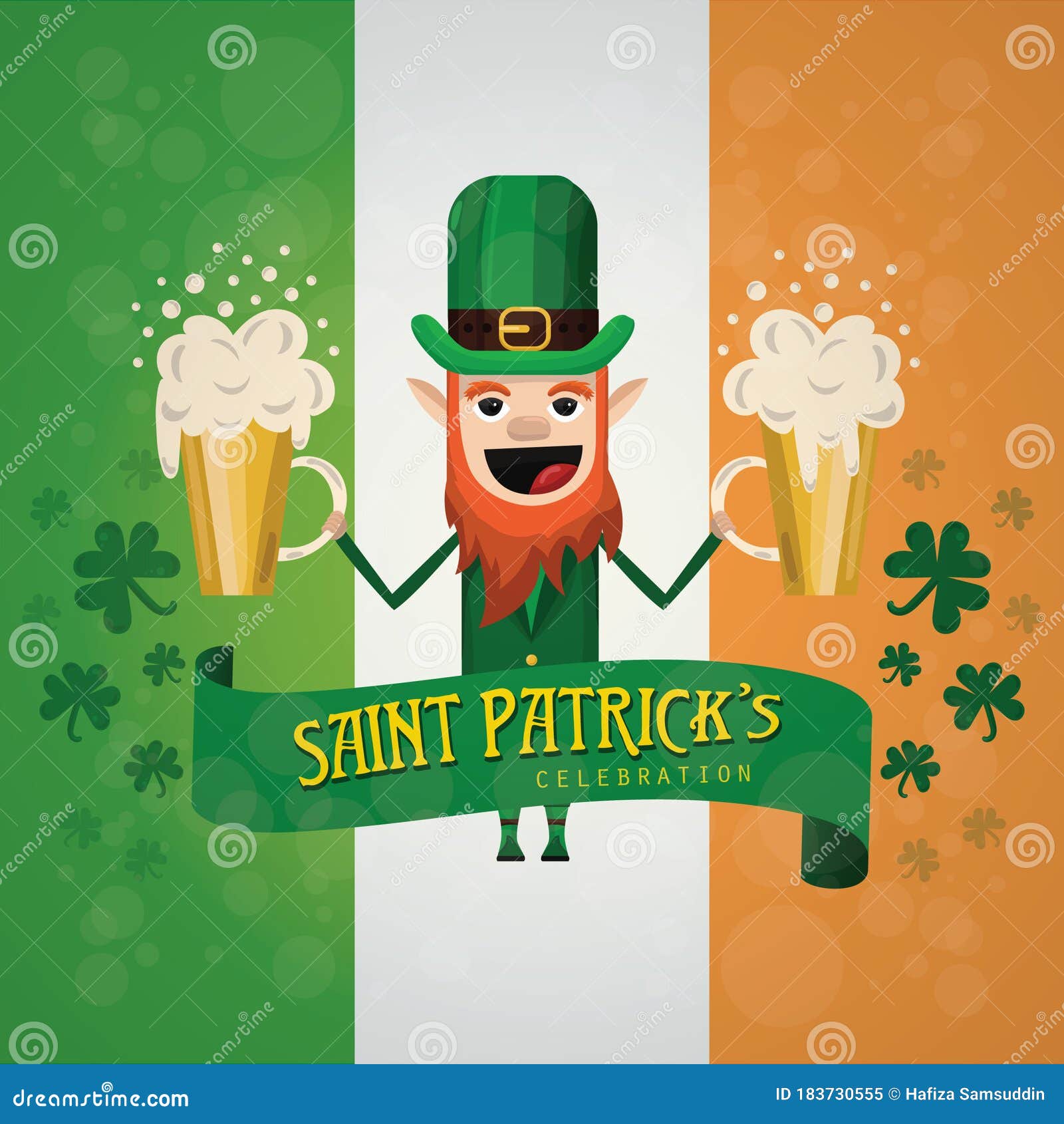 Saint patricks day poster design background Vector Image