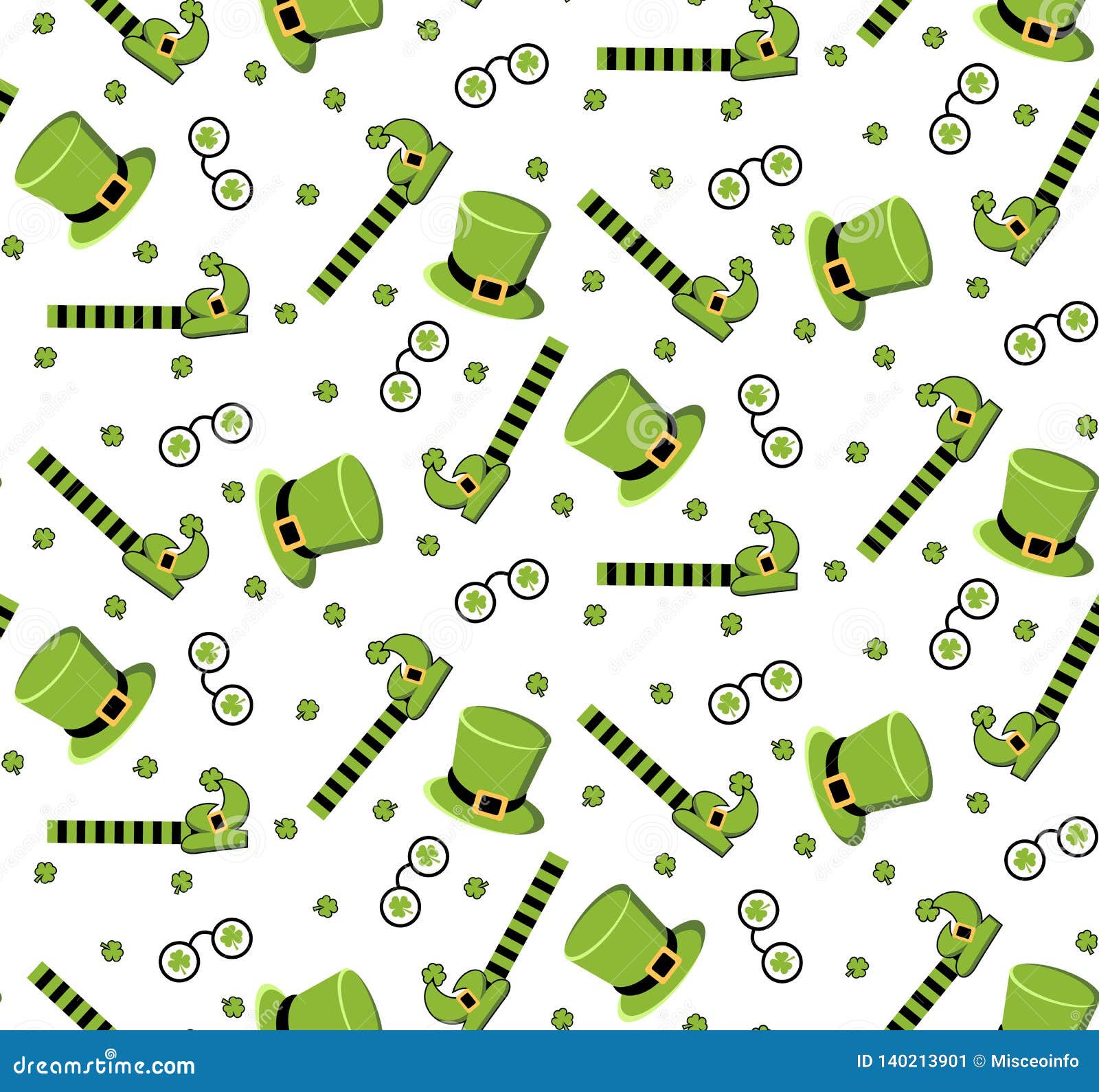 st. patrick`s day  background. cool seamless pattern with leprechaun hat, st. patrick`s day  pattern. spring pattern.