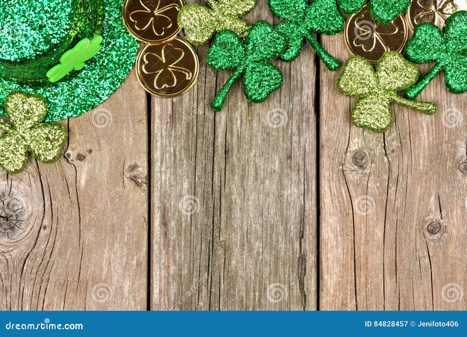 Leowefowa St.Patricks Day Backdrop 12x8ft Shamrock Clovers Leprechaun Hat Gold Coins Ornaments Rustic Wood Plank Photography Background Children Kids Baby Photo Shoot Event Activities Photo Booth 