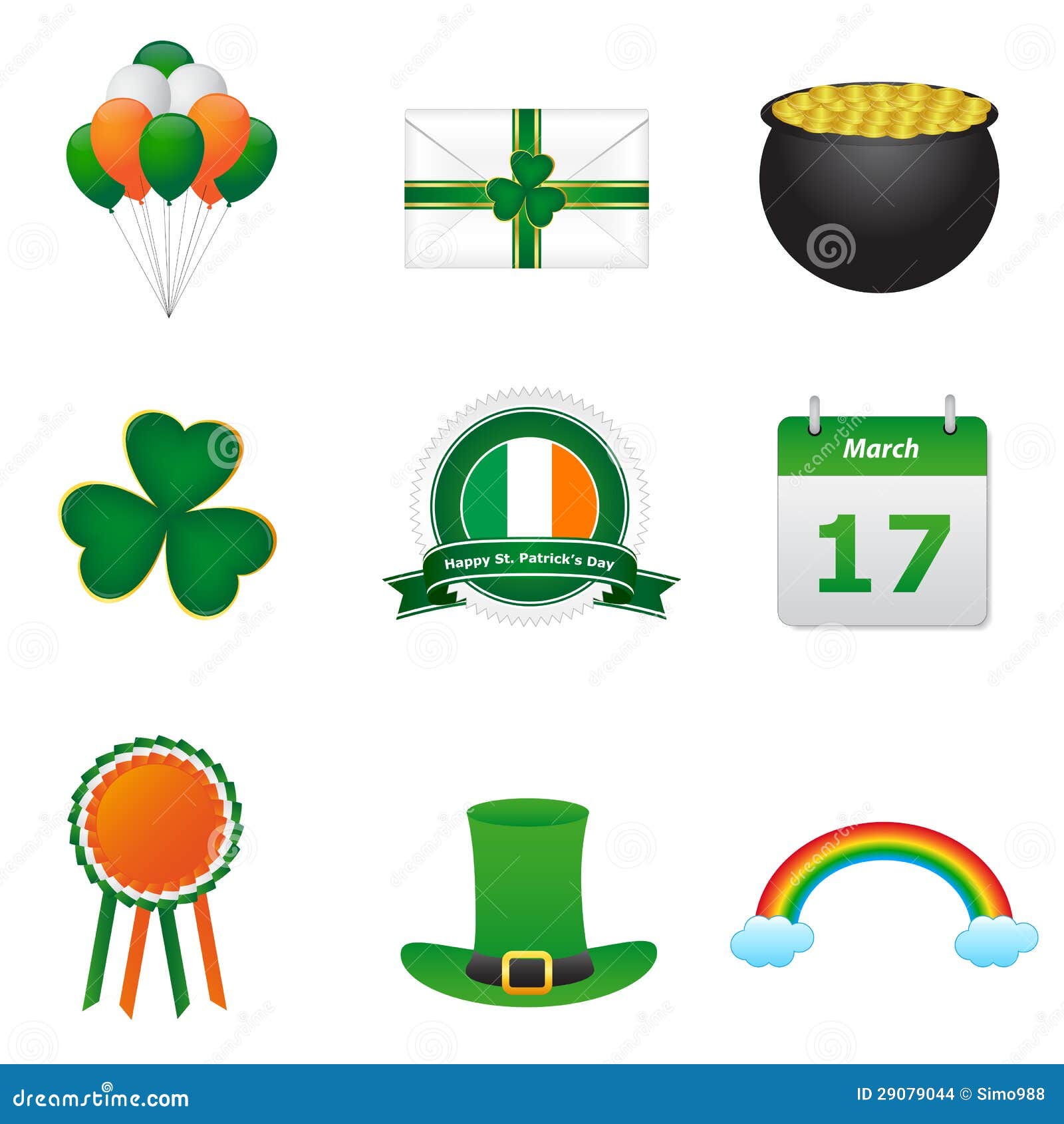 St. patricks day icons stock vector. Illustration of greetings - 29079044