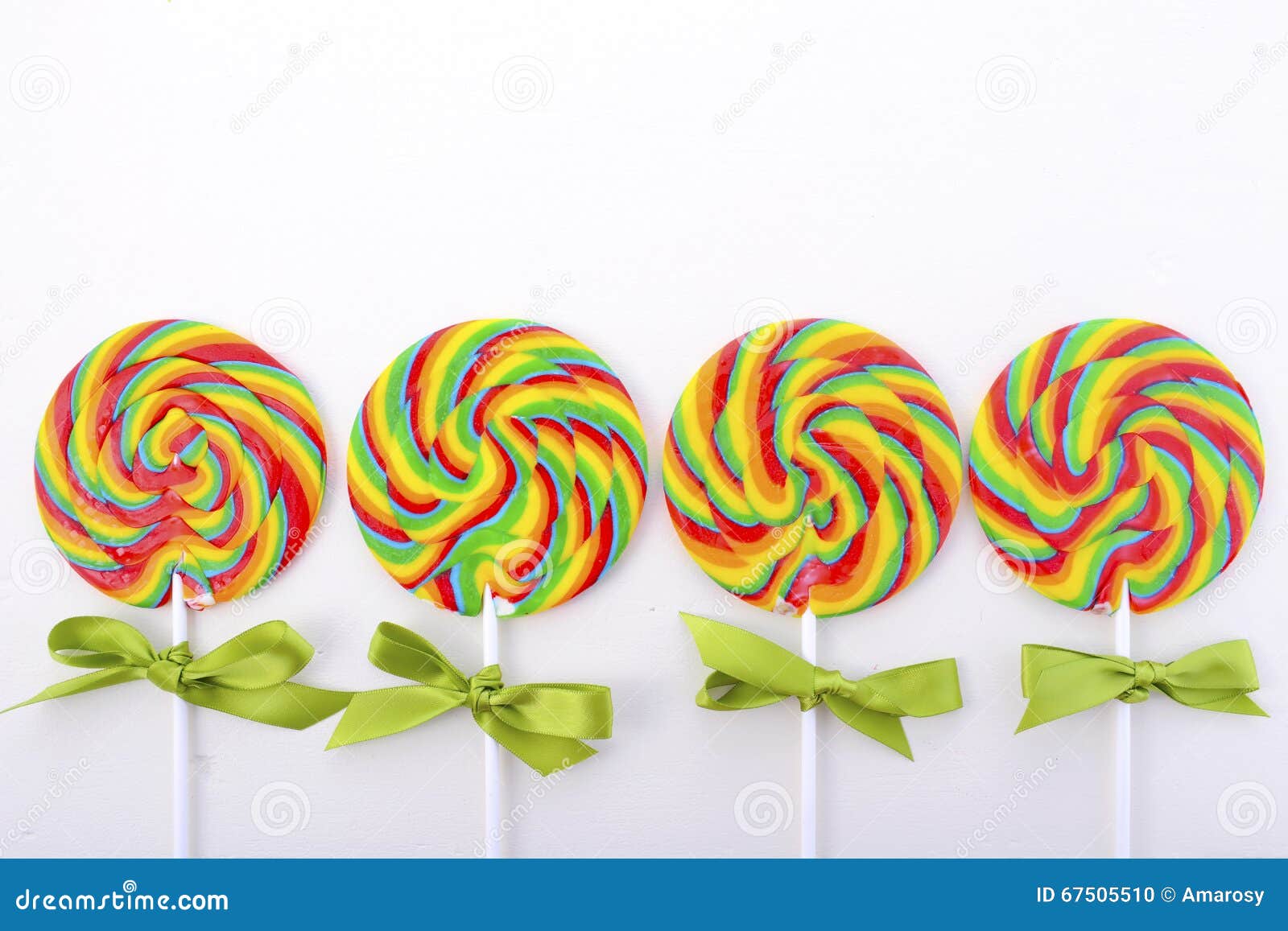 St Patricks Day Rainbow Lollipops Stock Photo - Image of flat, march ...