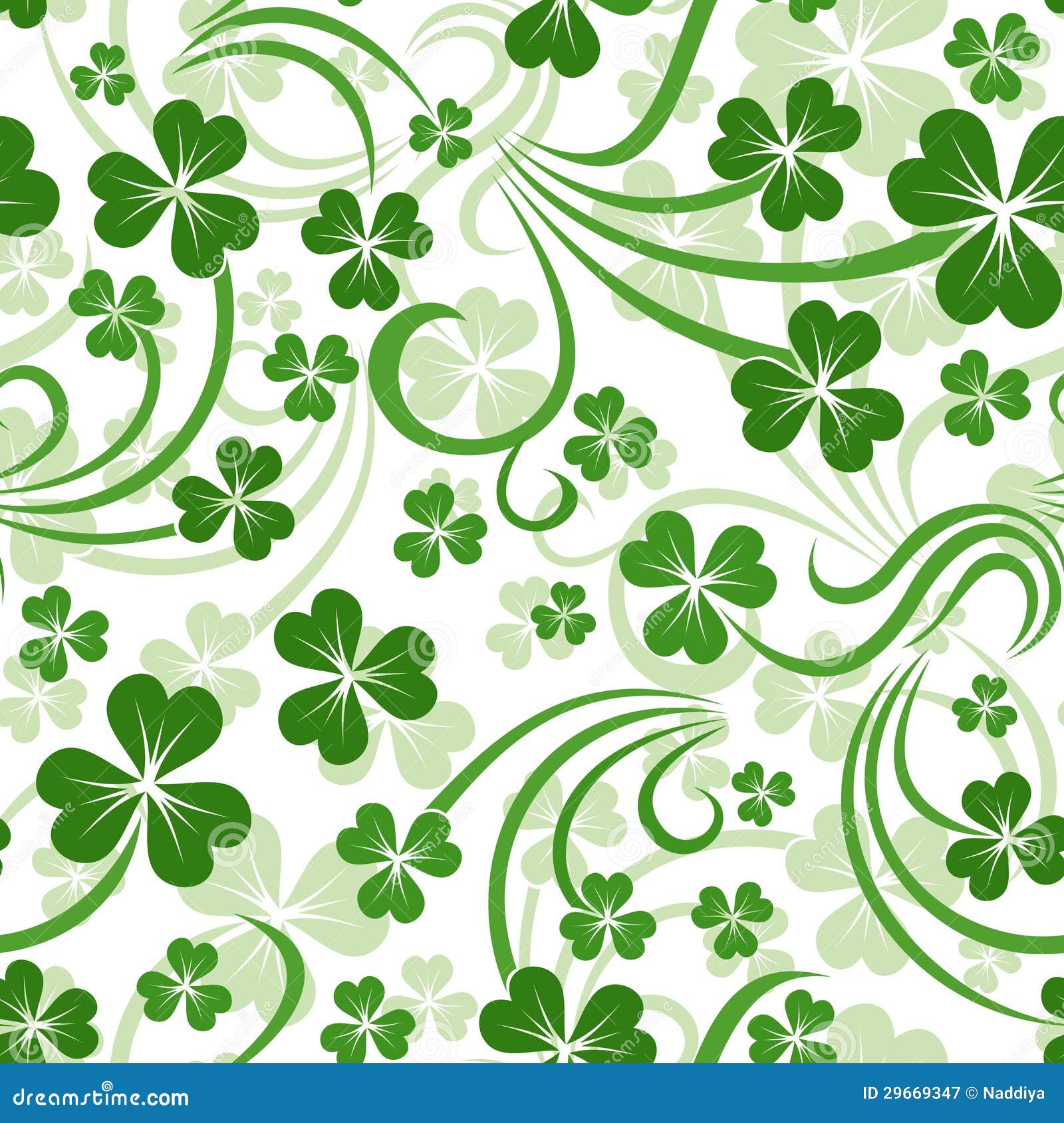  seamless background with shamrock.