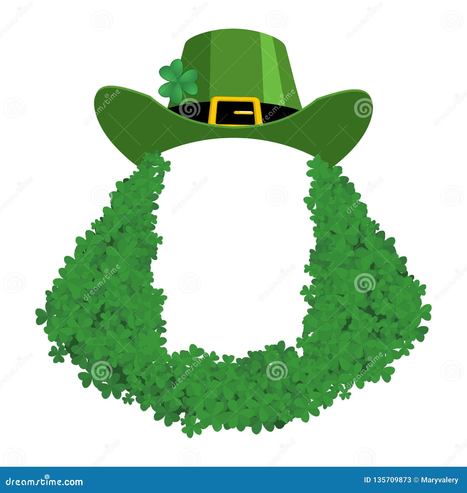 st-patricks-day-template-leprechaun-blank-banner-hat-and-beard-in