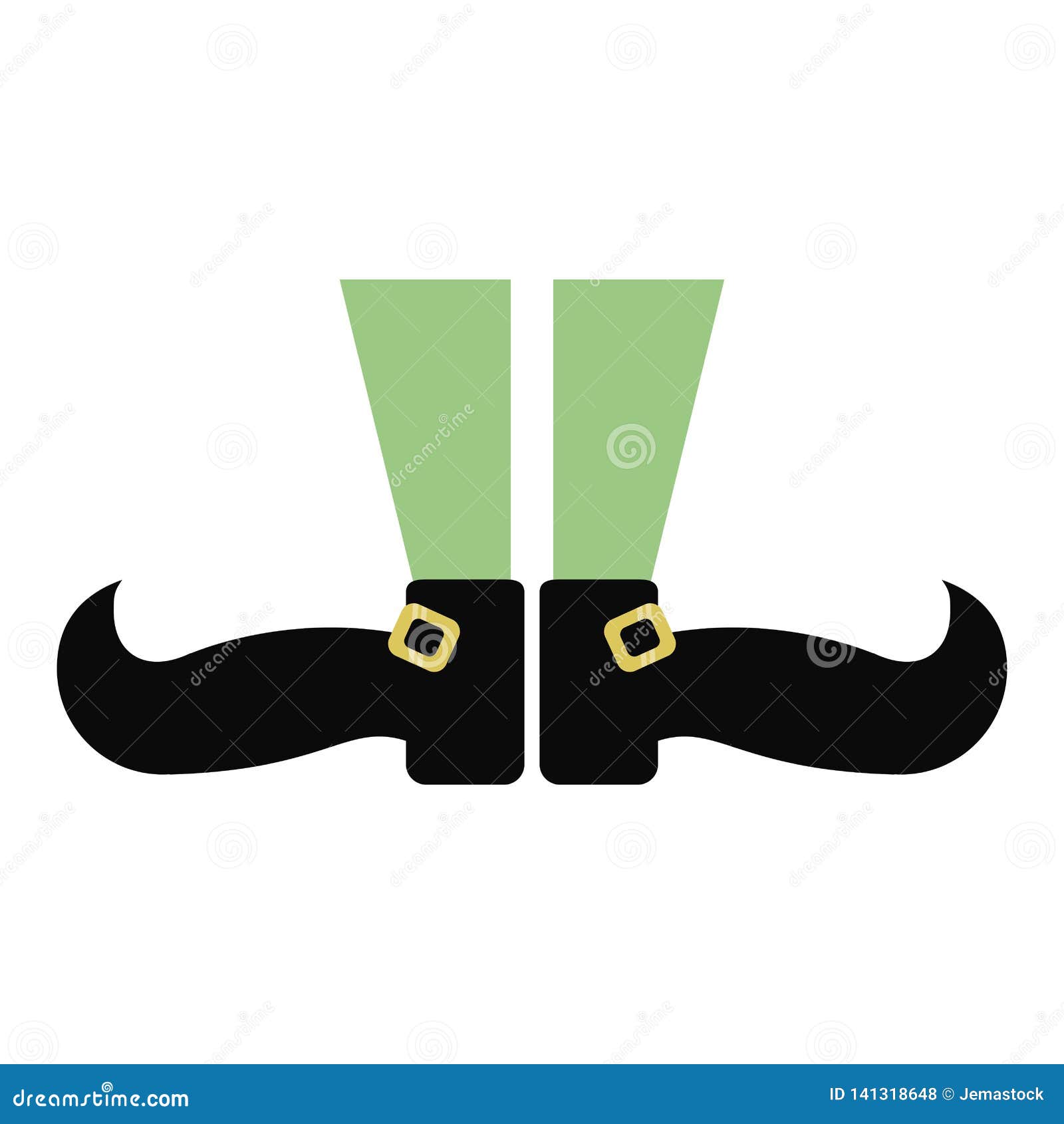St Patricks Elf Boots Cartoon Stock Vector Illustration of luck