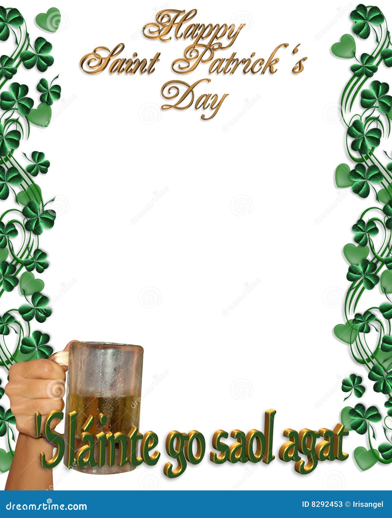 st pattys day irish toast border