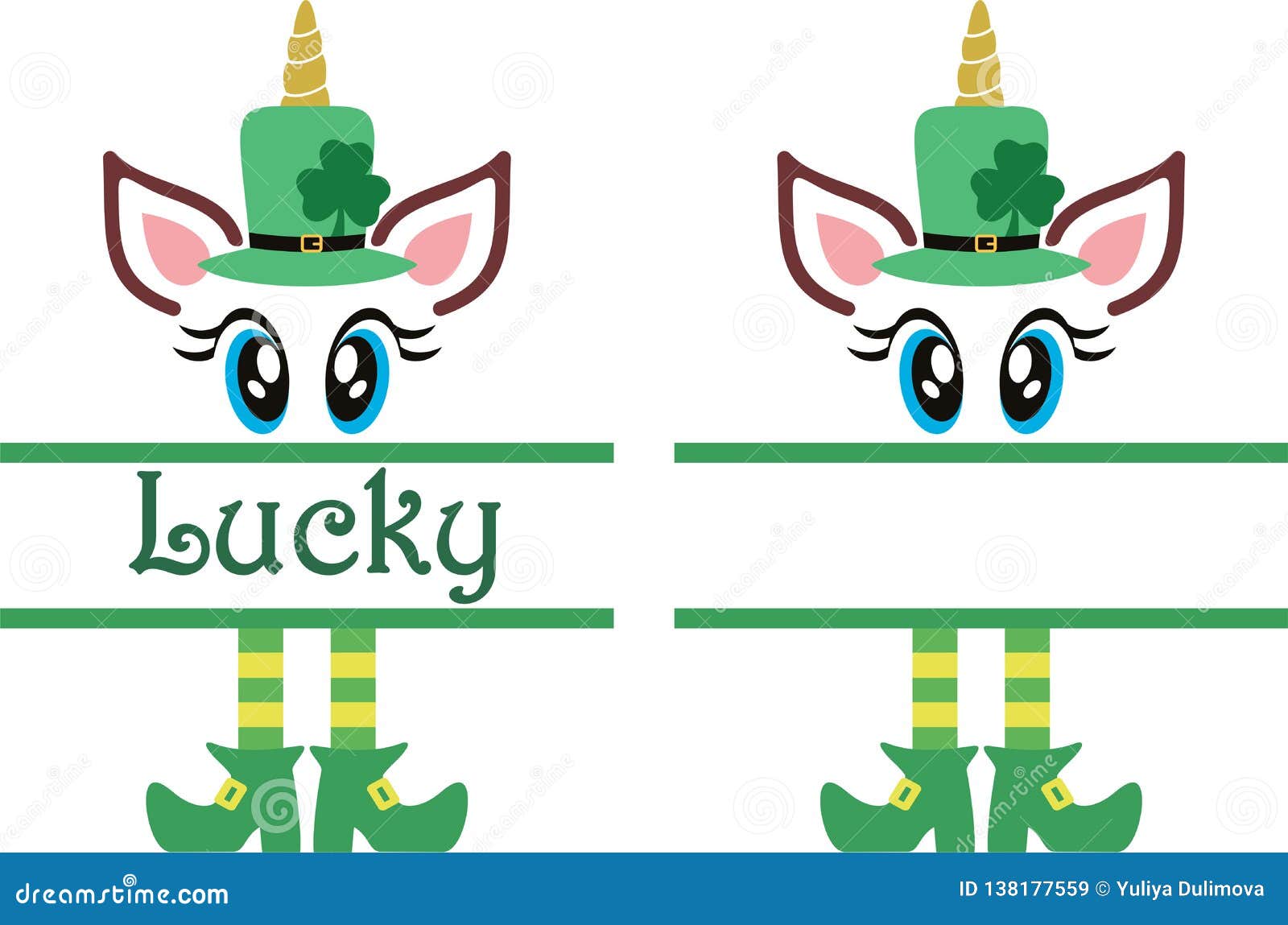 Download St Patrick S Day Unicorn Frame Stock Image Illustration Of Funny Clover 138177559