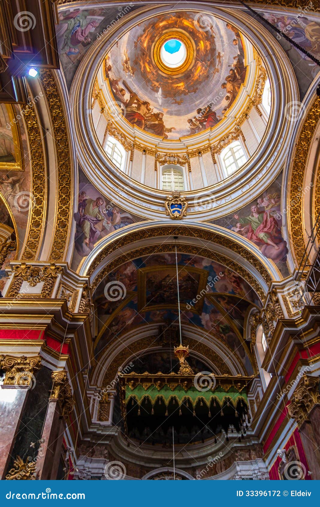 St Paul Interior Dome Stock Photo Image Of Maltese Tourism