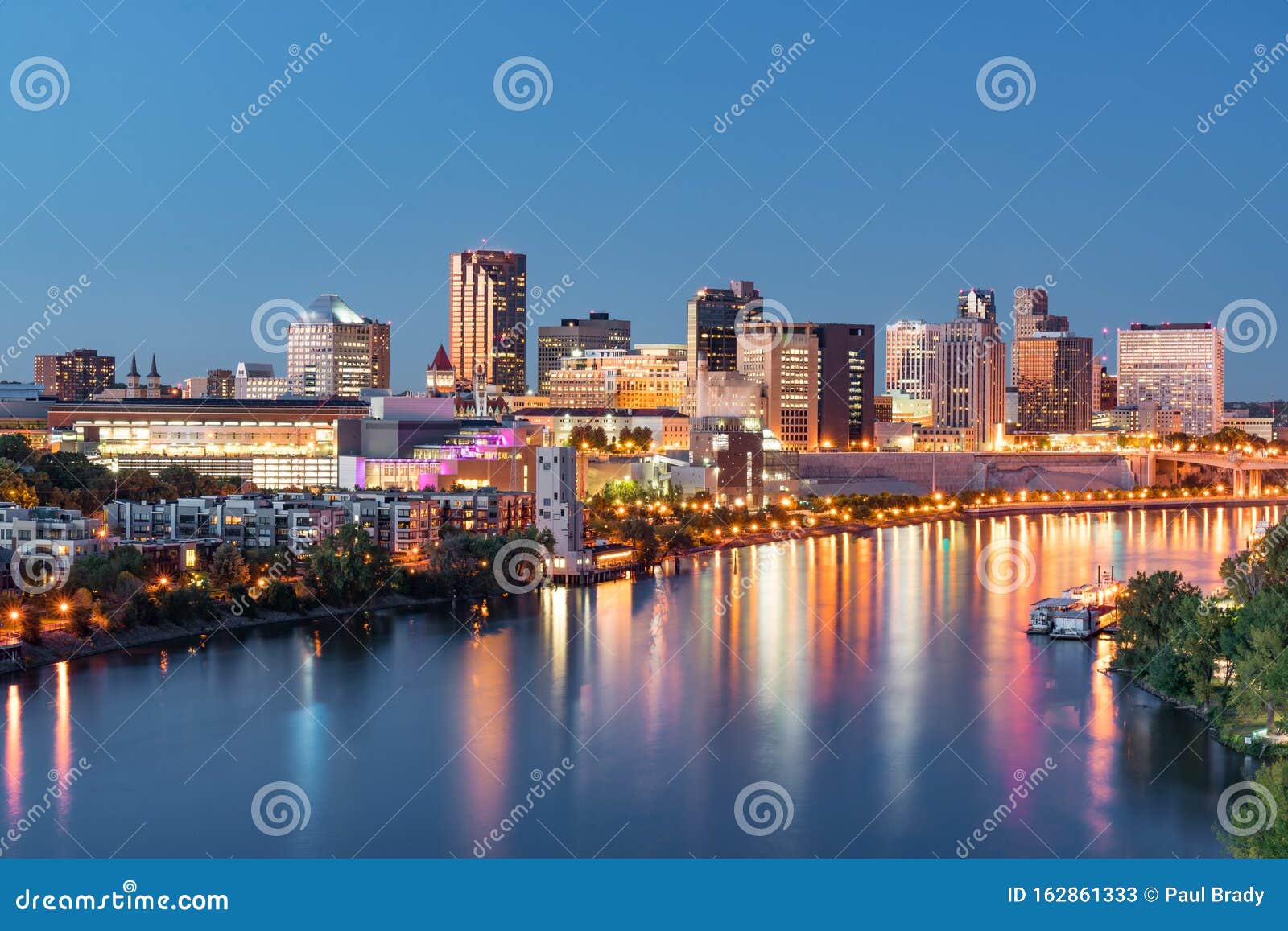 St Paul Minnesota Downtown Map Stock Vector (Royalty Free