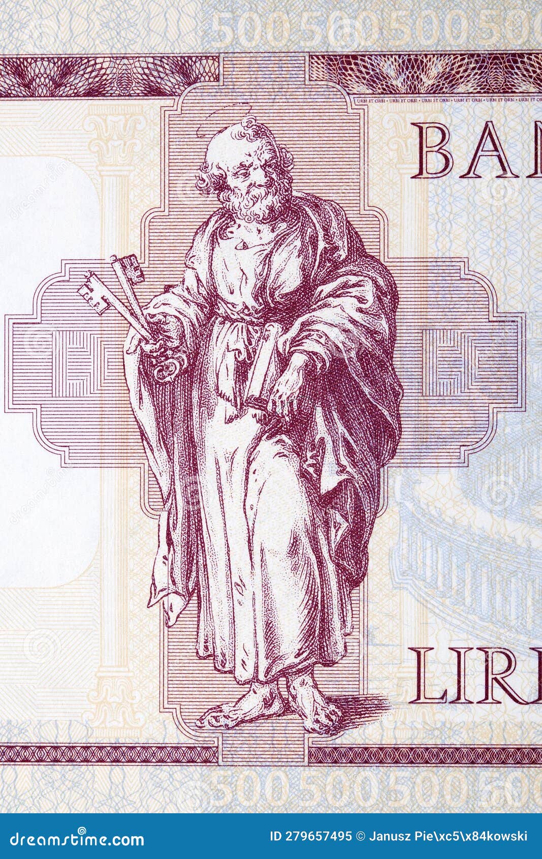 St. Peter a Portrait from Vatican Money Stock Image Image of finance, peter 279657495