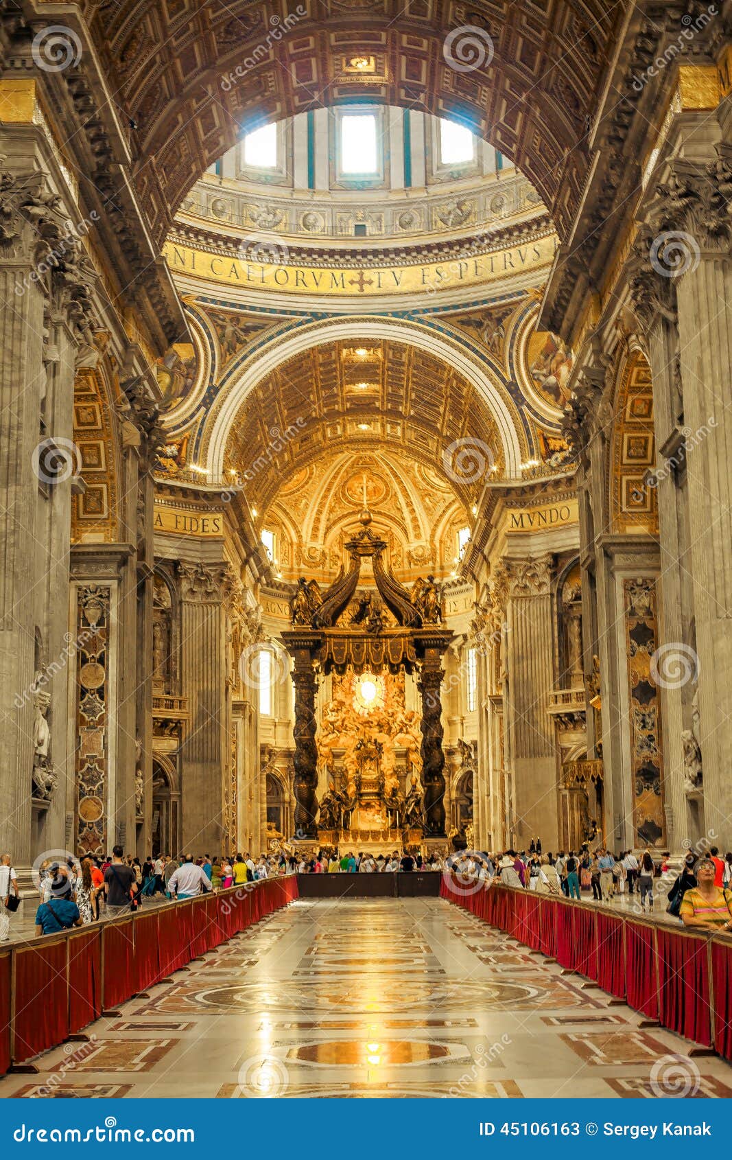St. Peter s Basilica editorial stock photo. Image of lorenzo - 45106163