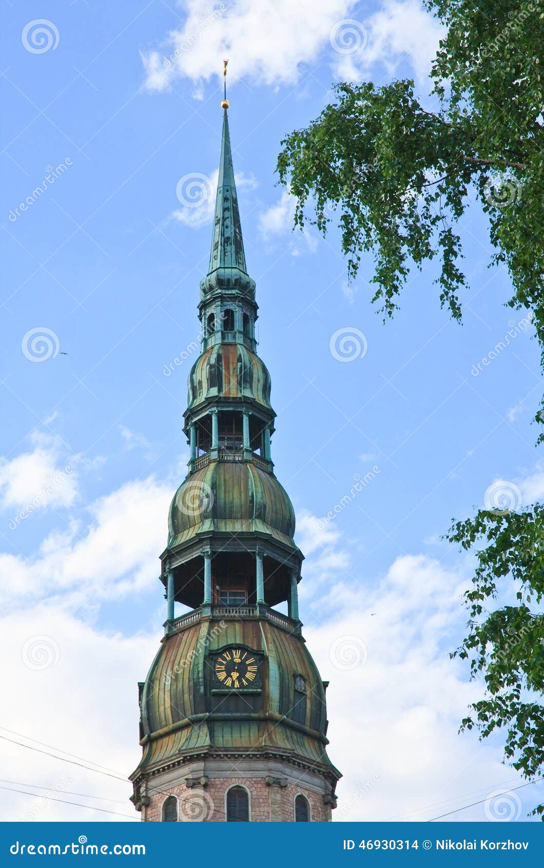 St. Peter s Church. Riga stock photo. Image of square - 46930314