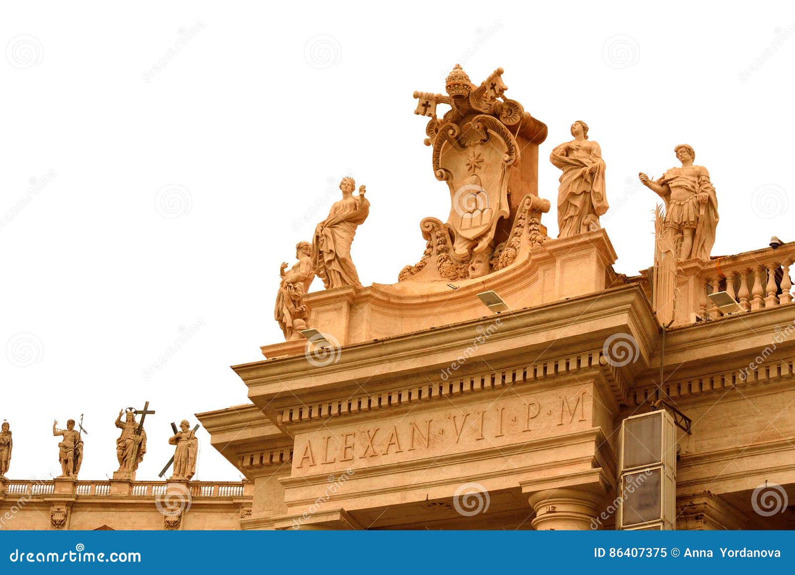 St Peter Square Saints Statues Vatican Stock Image Image