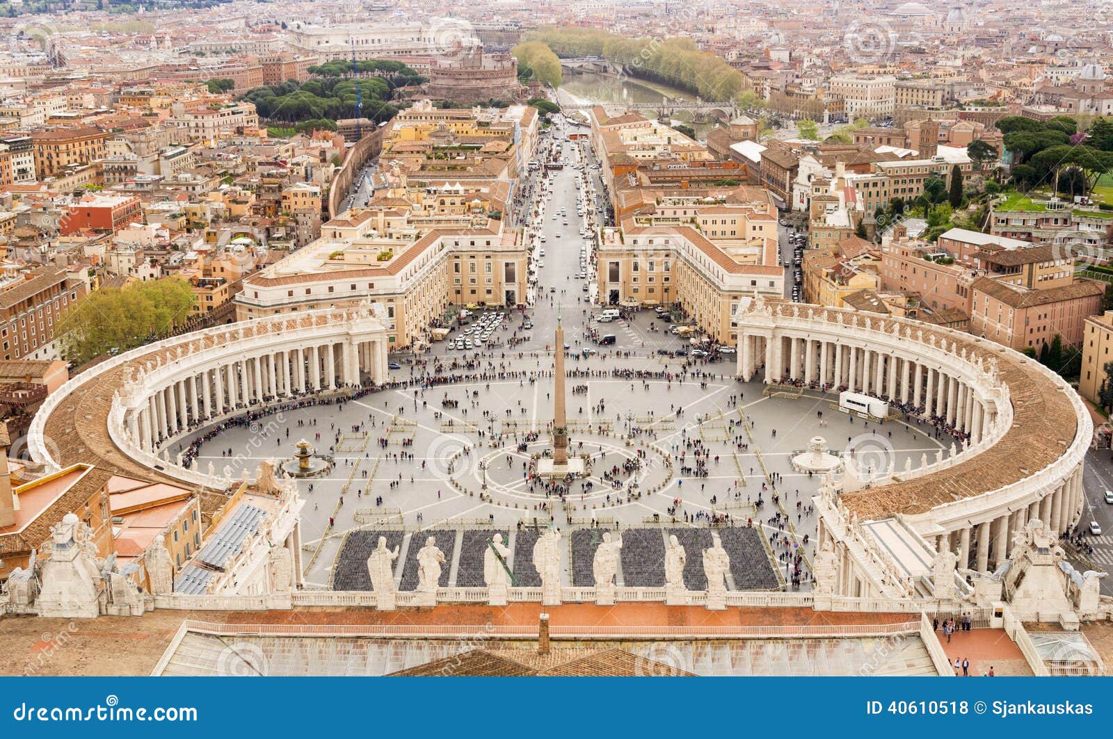 st. peters square, vatican aerial view
