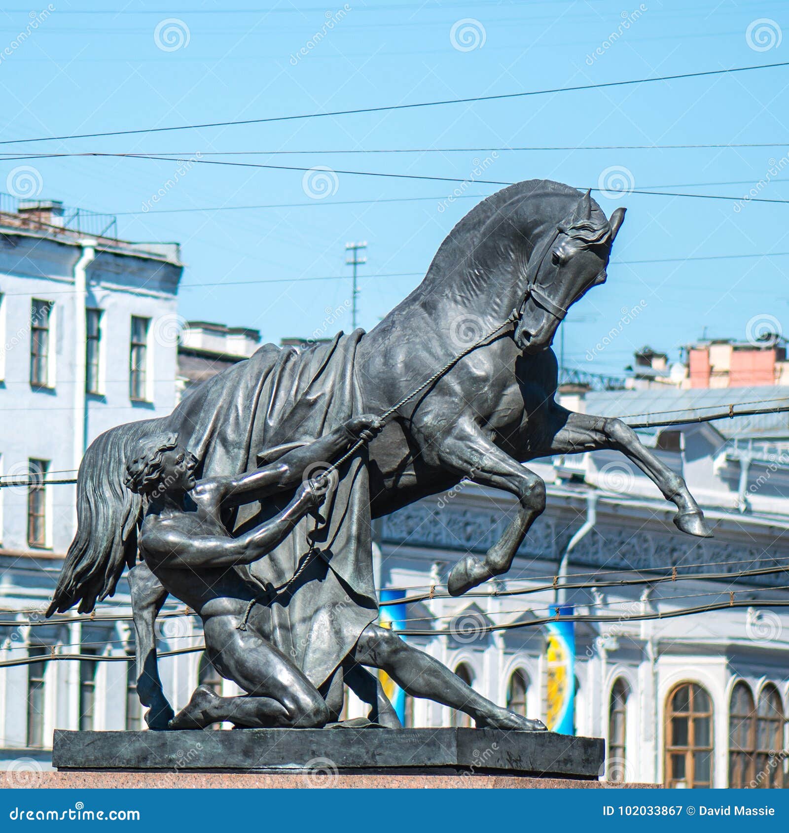Horse Trainer Statues editorial photography. Image of petersburg ...
