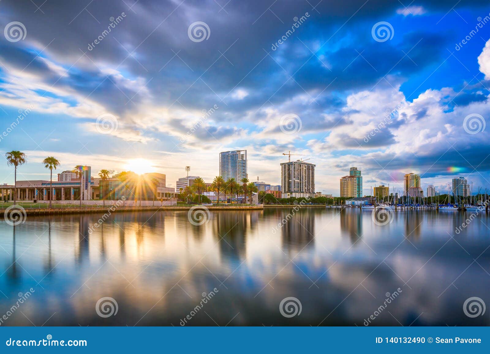 st. petersburg, florida, usa downtown city skyline