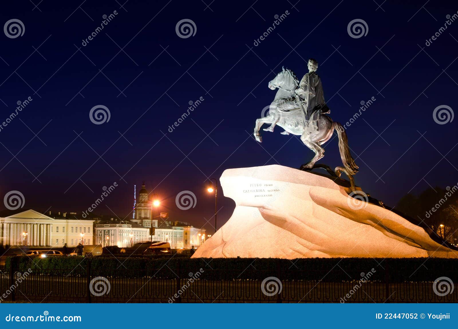 St. Petersburg, Peter The Great Statue at night