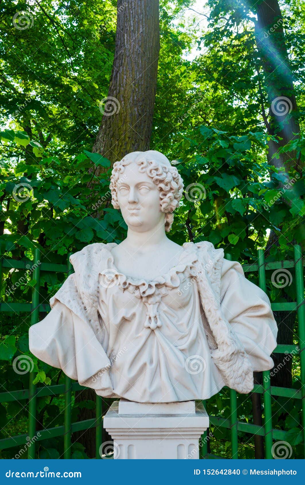 Summer Garden in St Petersburg, Russia. the Sculpture of Maria ...