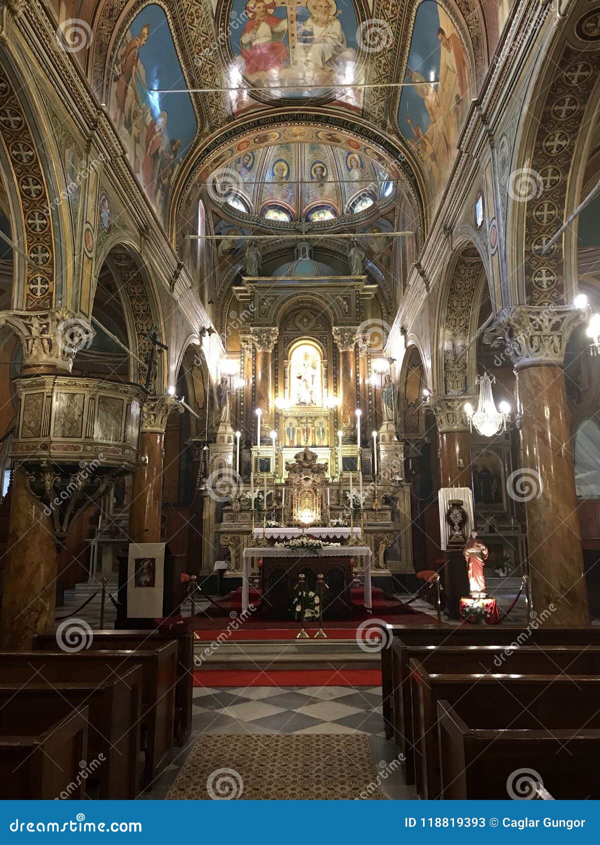 St. Polycarpe Church Izmir stock image. Image of polycarp 118819393