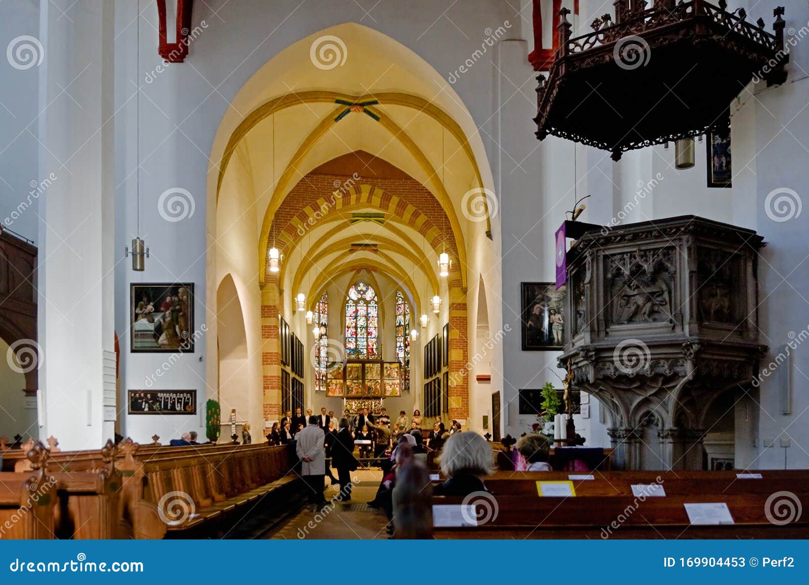 St. Thomas Church in Leipzig Editorial Stock Photo Image of evening