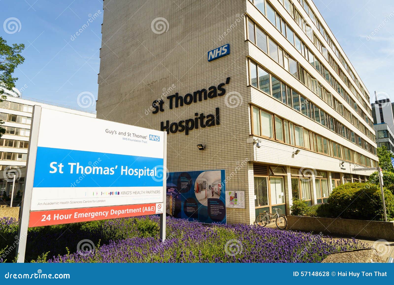 St Thomas Hospital Em Londres Foto de Stock Editorial Imagem de