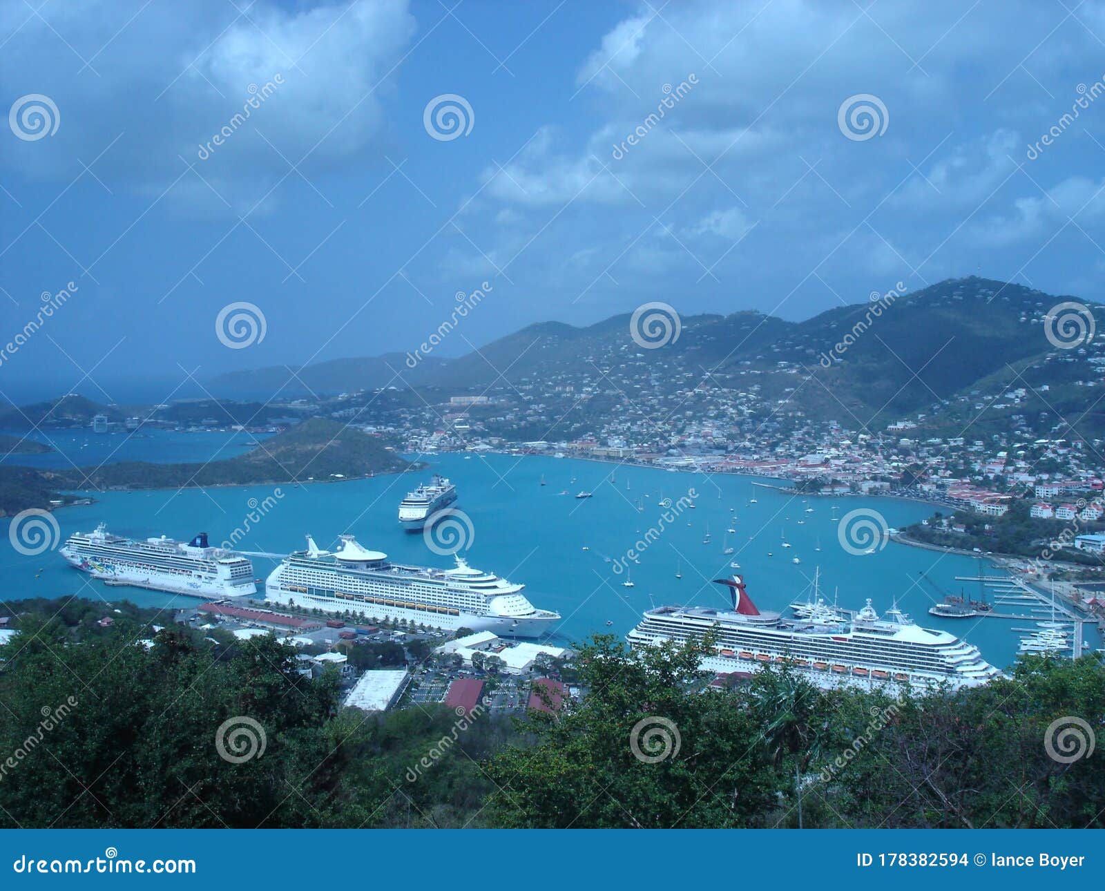St Thomas Waterfront stock photo. Image of tropical 178382594