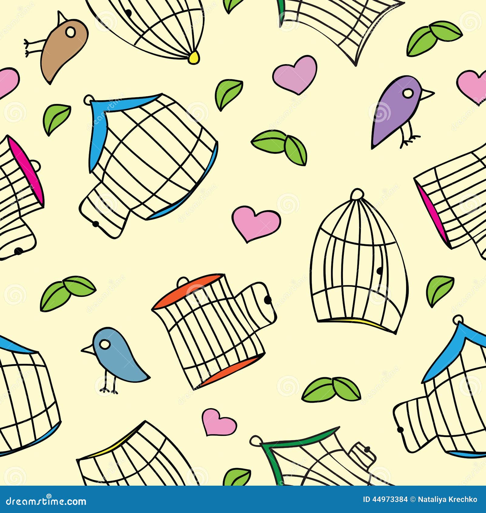 St. Valentine S Day Greeting Card With Birds Stock Vector ...