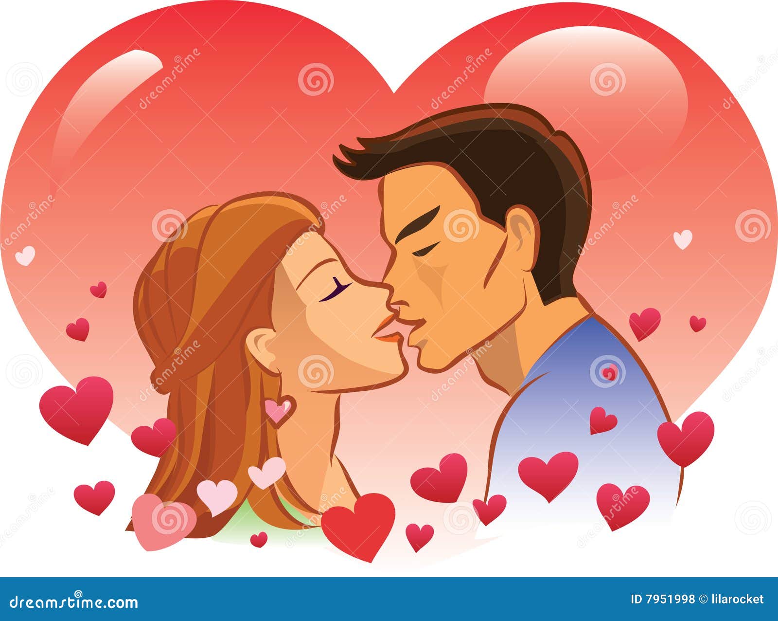 St. Valentine s Day Kiss stock vector. Illustration of female ...