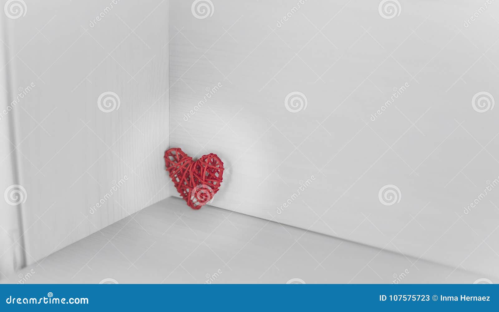 st valentine`s day, lonely red heart. only