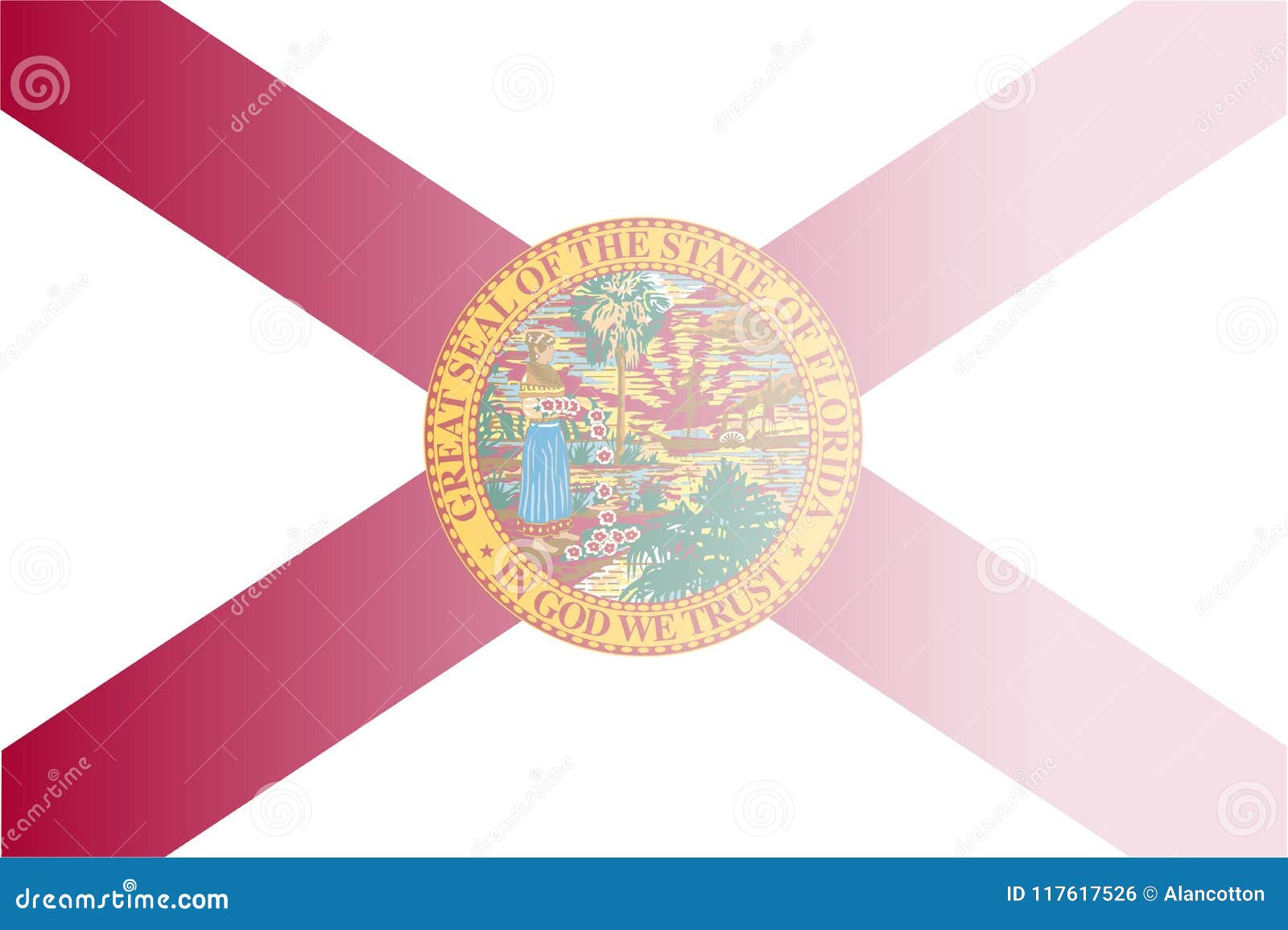 2er Set Florida Tischflaggen - US Staat Flagge Mit Metallständer