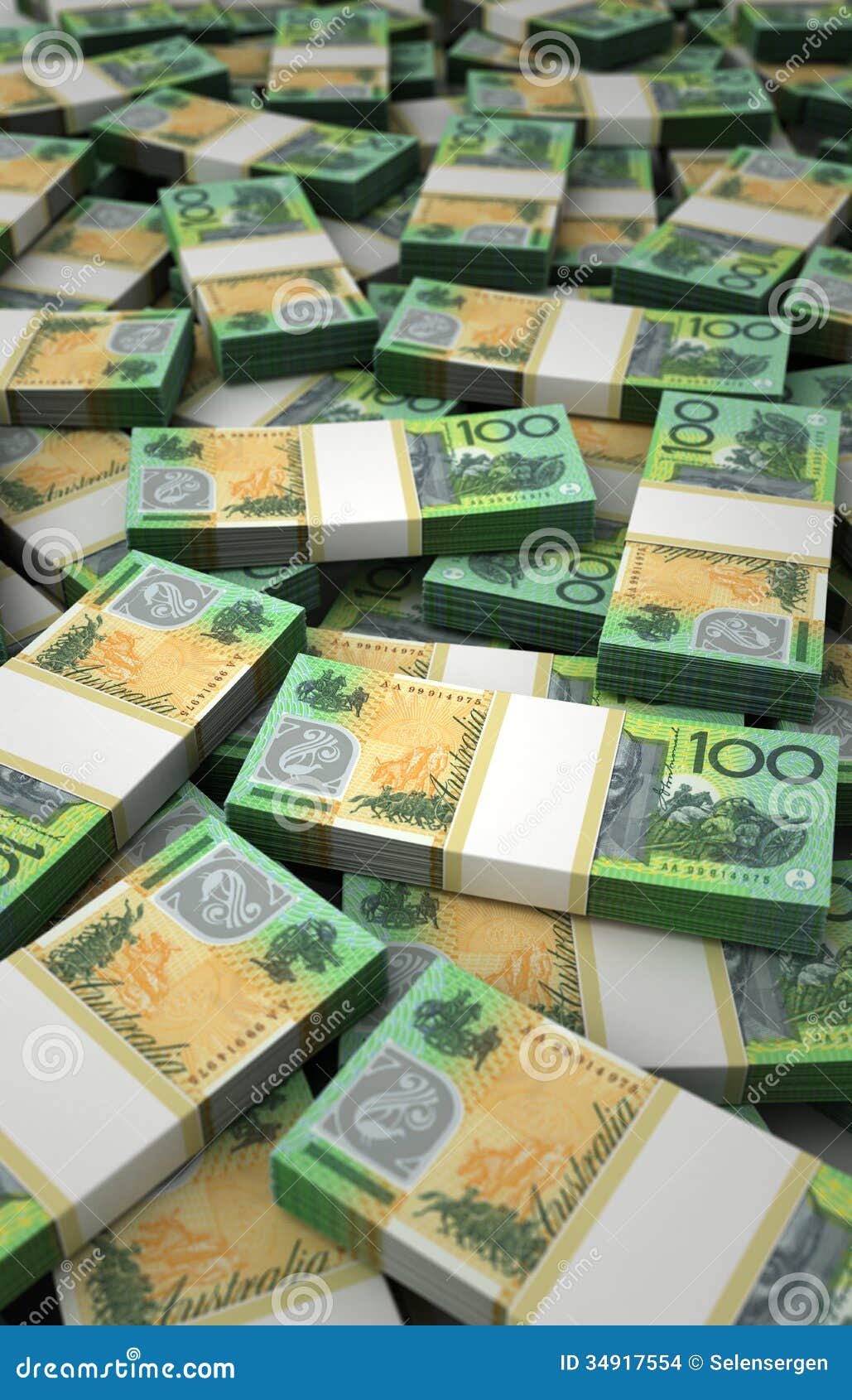 Stack of Australian Dollar stock illustration. Illustration of australian