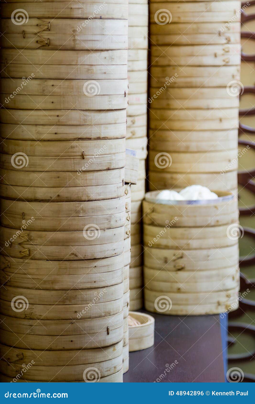 Stack of Bamboo Rice Steamers Stock Photo Image of china, cuisine