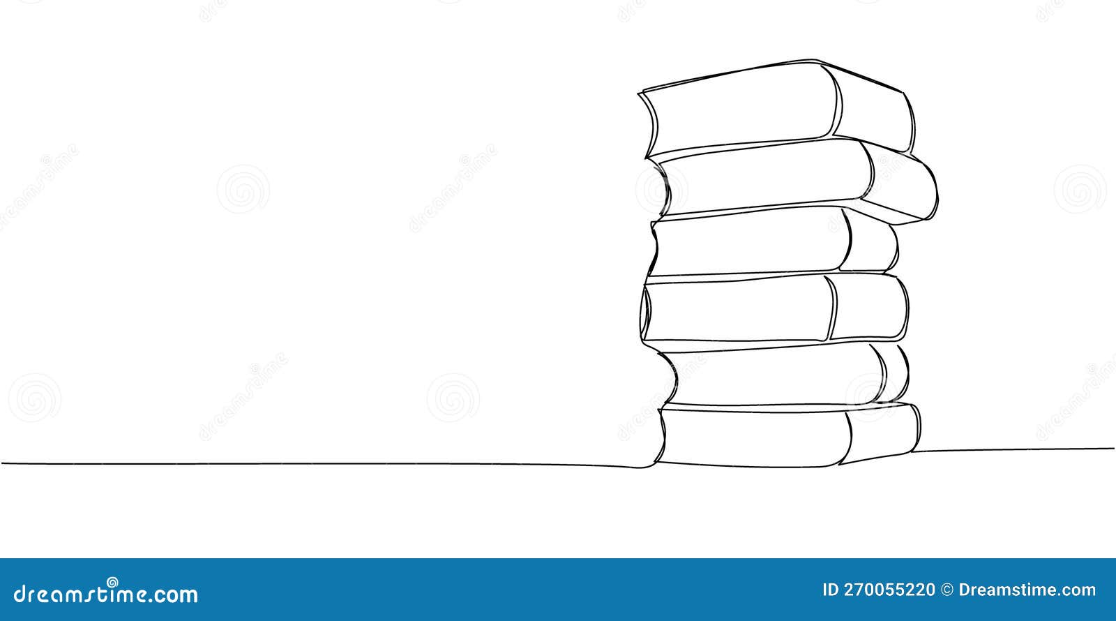 Stack of Big Books, 6 Volumes One Line Art. Continuous Line Drawing of Book,  Library, Education, School, Study Stock Vector - Illustration of books,  study: 270055220