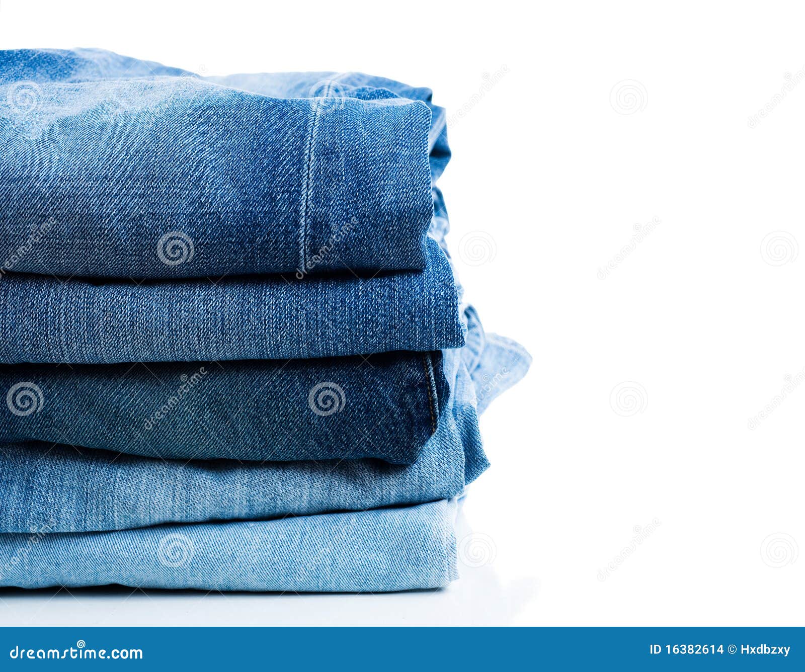 Stack of blue jeans stock photo. Image of cotton, cowboy - 16382614