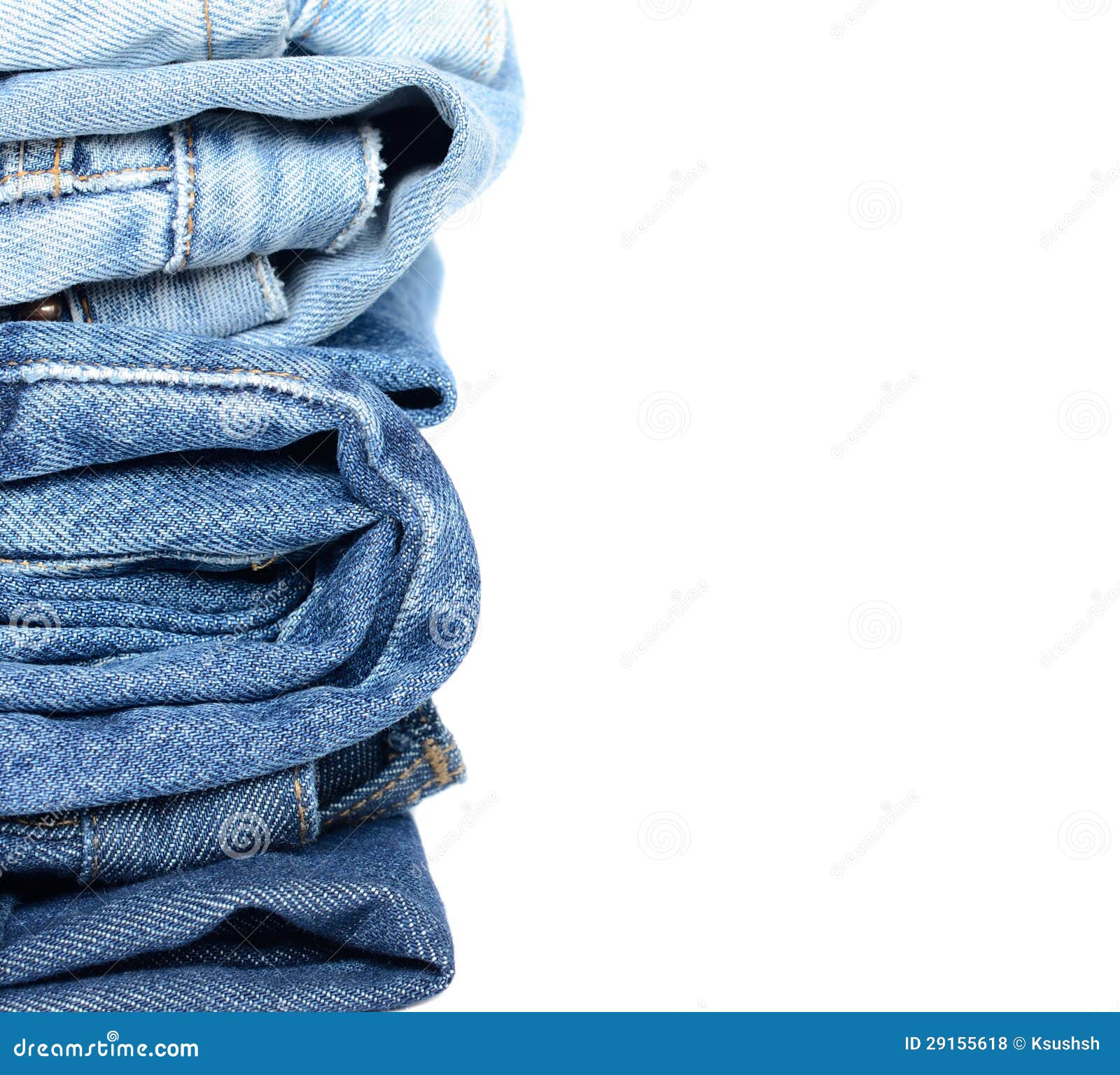 Stack of blue jeans stock photo. Image of texture, color - 29155618