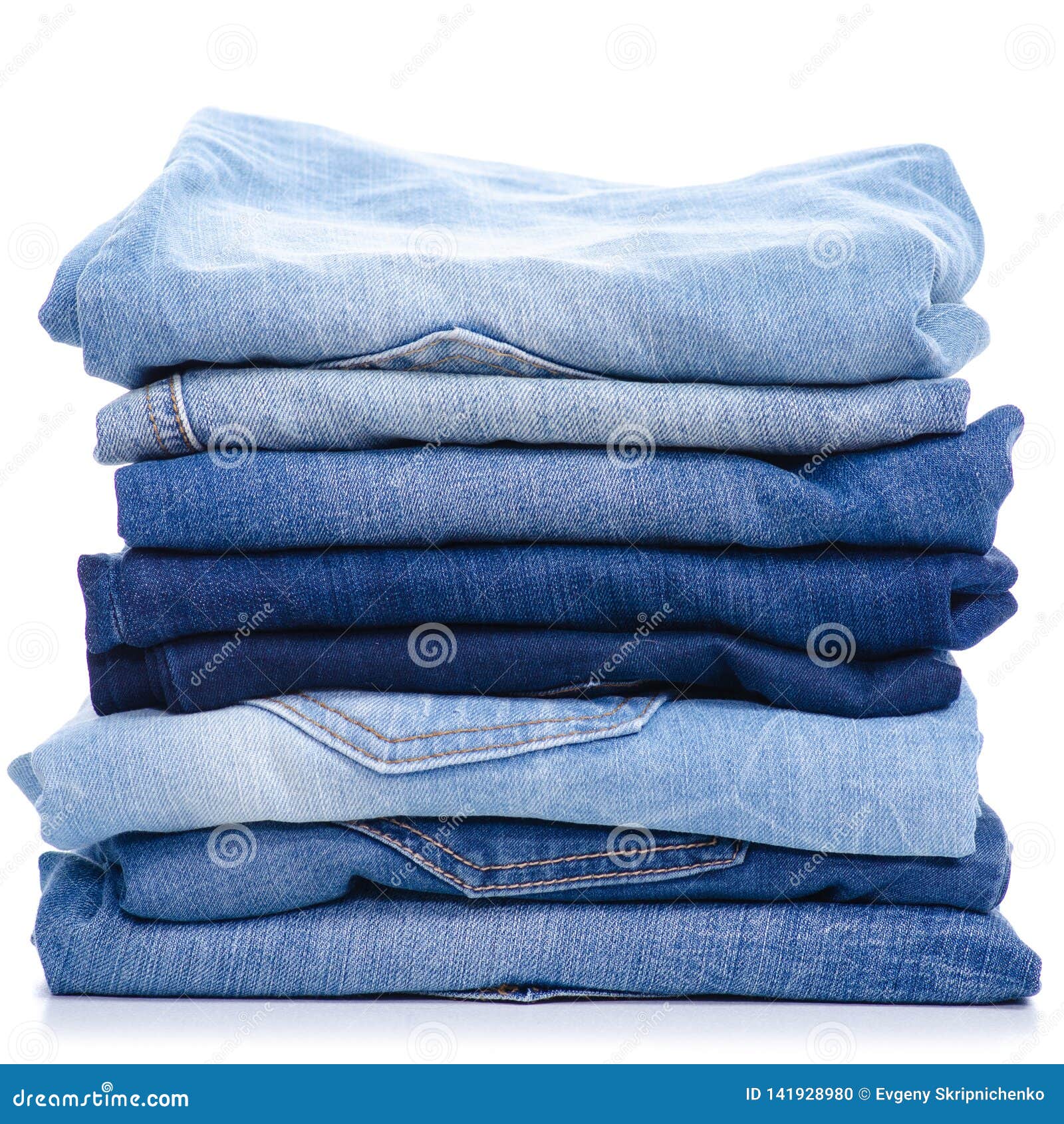 Stack blue jeans stock photo. Image of body, blue, beautiful - 141928980