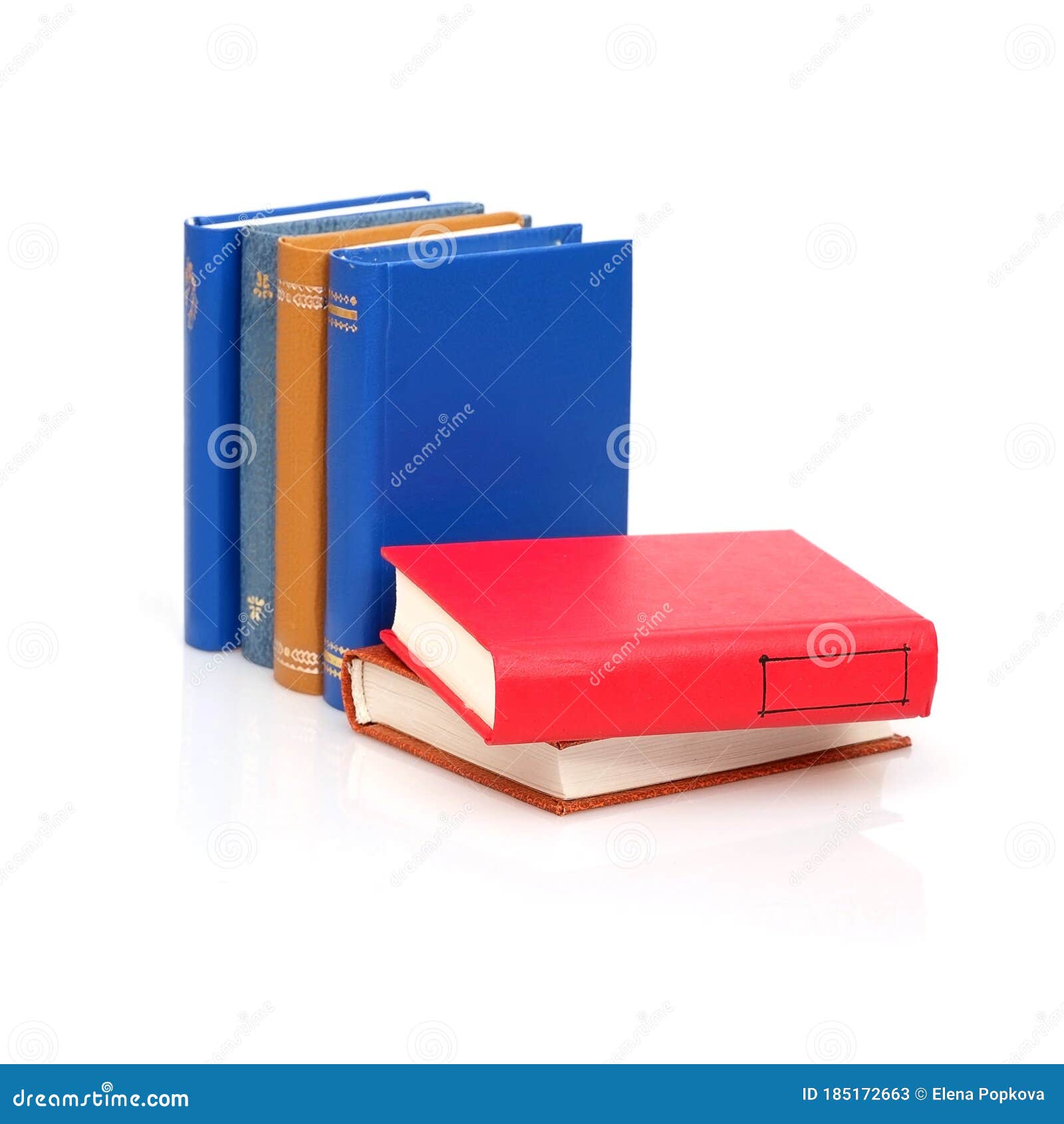 Stack of Books in Colour Covers with White Sheets Stock Image Image