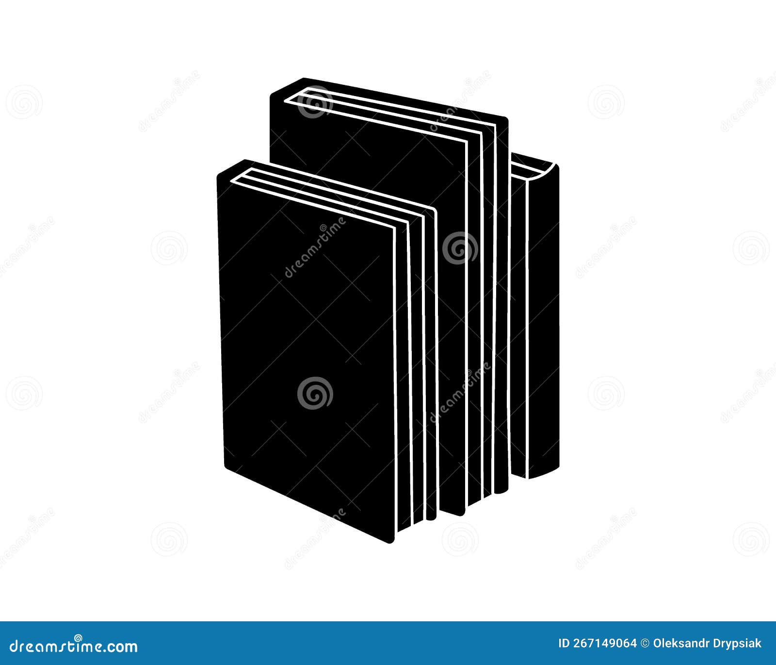 Stack of Books Silhouette. Education Symbol. Book Silhouette. Bookstore